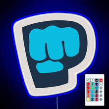 Load image into Gallery viewer, Pewdiepie Brofist Logo RGB neon sign remote