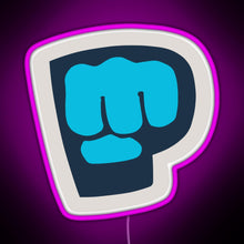 Load image into Gallery viewer, Pewdiepie Brofist Logo RGB neon sign  pink