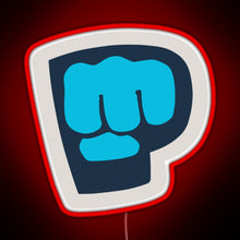 Load image into Gallery viewer, Pewdiepie Brofist Logo RGB neon sign red