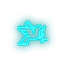 Load image into Gallery viewer, ice_blue pigeon led bird dove love pigeon relationship romance valentine day neon factory