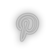 Load image into Gallery viewer, white pinterest social network brand logo led neon factory
