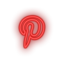 Load image into Gallery viewer, red pinterest social network brand logo led neon factory