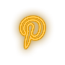Load image into Gallery viewer, warm_white pinterest social network brand logo led neon factory