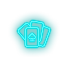 Load image into Gallery viewer, ice_blue playing_card led amusement carnival circus gambling game parade playing card neon factory