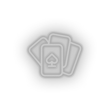 Load image into Gallery viewer, white playing_card led amusement carnival circus gambling game parade playing card neon factory