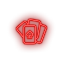 Load image into Gallery viewer, red playing_card led amusement carnival circus gambling game parade playing card neon factory