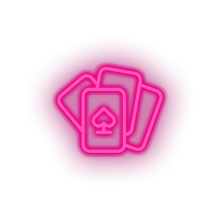 Load image into Gallery viewer, pink playing_card led amusement carnival circus gambling game parade playing card neon factory