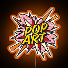 Load image into Gallery viewer, POP ART Comic Book Flash Modern Art Pop Culture RGB neon sign orange