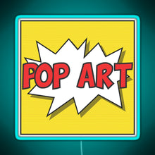 Load image into Gallery viewer, Pop art RGB neon sign lightblue