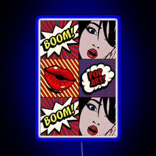 Load image into Gallery viewer, Pop art RGB neon sign blue