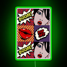 Load image into Gallery viewer, Pop art RGB neon sign green