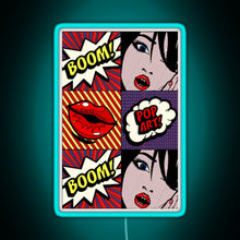 Load image into Gallery viewer, Pop art RGB neon sign lightblue