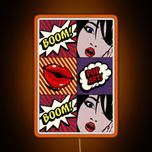 Load image into Gallery viewer, Pop art RGB neon sign orange