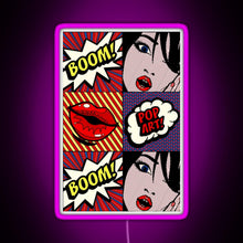 Load image into Gallery viewer, Pop art RGB neon sign  pink