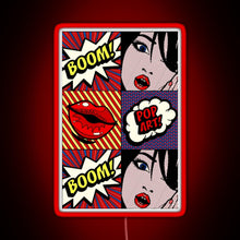 Load image into Gallery viewer, Pop art RGB neon sign red