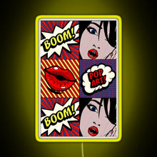 Load image into Gallery viewer, Pop art RGB neon sign yellow