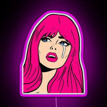 Load image into Gallery viewer, Pop Art Woman Sticker RGB neon sign  pink