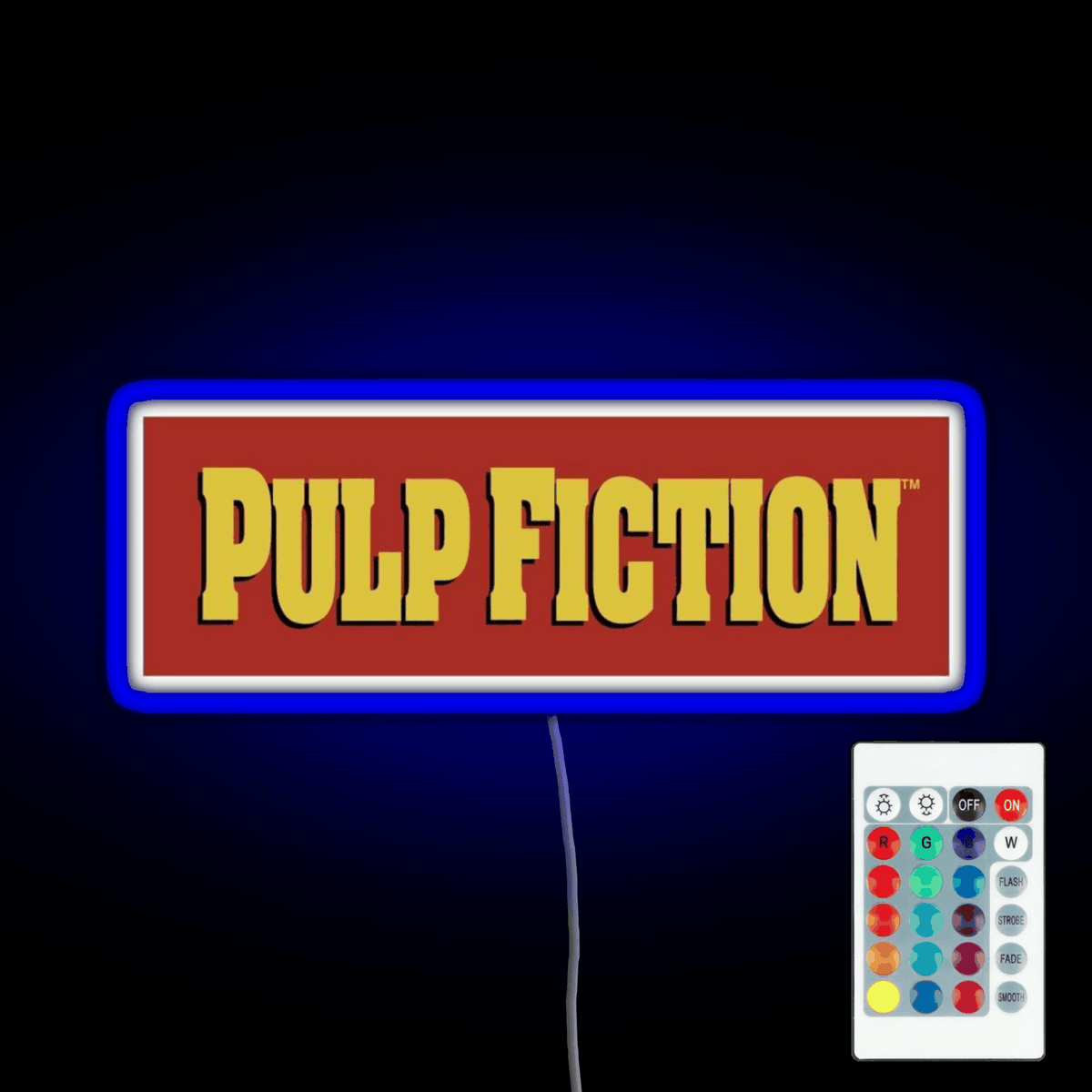 Pulp Fiction Logo RGB neon sign