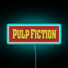 Load image into Gallery viewer, Pulp Fiction Logo RGB neon sign lightblue
