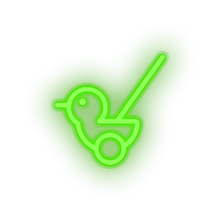 Load image into Gallery viewer, green push toys family children chicken duck chick play child kid baby toy led neon factory