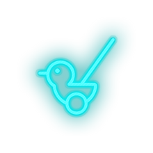 Load image into Gallery viewer, ice_blue push toys family children chicken duck chick play child kid baby toy led neon factory