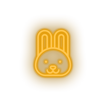 Load image into Gallery viewer, warm_white rabbit led animal bunny cartoon fauna herbivore rabbit zoo neon factory