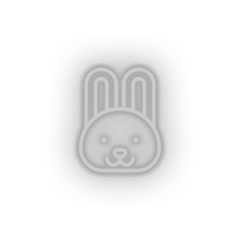 Load image into Gallery viewer, white rabbit led animal bunny cartoon fauna herbivore rabbit zoo neon factory
