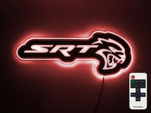 Load image into Gallery viewer, Wall garage SRT HELLCAT neon red lights