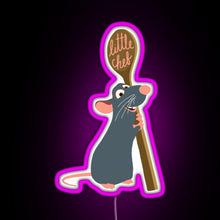 Load image into Gallery viewer, Remy the Little Chef RGB neon sign  pink