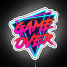 Load image into Gallery viewer, Retro Love Game Over RGB neon sign white