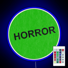 Load image into Gallery viewer, Retro VHS horror RGB neon sign remote