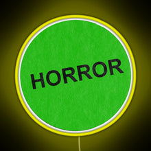 Load image into Gallery viewer, Retro VHS horror RGB neon sign yellow