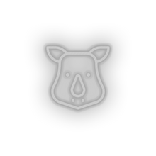 Load image into Gallery viewer, white rhino led animal cartoon fauna herbivore rhino rhinoceros zoo neon factory