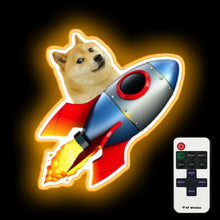 Load image into Gallery viewer, Rocket Dogecoin neon sign