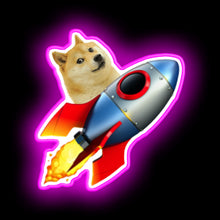 Load image into Gallery viewer, Rocket Dogecoin neon sign