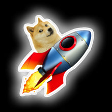 Load image into Gallery viewer, Rocket Dogecoin neon sign