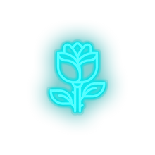 Load image into Gallery viewer, ice_blue rose led flower gift love relationship romance rose valentine day neon factory