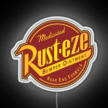Load image into Gallery viewer, Rust eze Cars RGB neon sign white