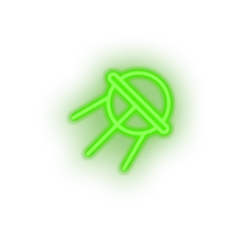 Load image into Gallery viewer, green satellite led adventure antenna astronomy outer space satellite space sputnik neon factory