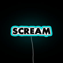 Load image into Gallery viewer, Scream RGB neon sign lightblue