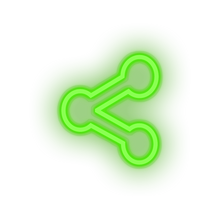 Load image into Gallery viewer, green sharethis social network brand logo led neon factory
