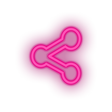Load image into Gallery viewer, pink sharethis social network brand logo led neon factory