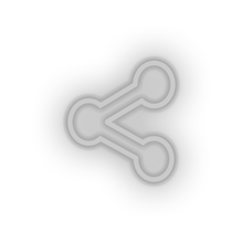 Load image into Gallery viewer, white sharethis social network brand logo led neon factory