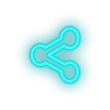 Load image into Gallery viewer, ice_blue sharethis social network brand logo led neon factory