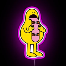 Load image into Gallery viewer, skateboar tongue RGB neon sign  pink