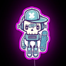 Load image into Gallery viewer, Skull Bot RGB neon sign  pink