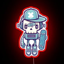 Load image into Gallery viewer, Skull Bot RGB neon sign red