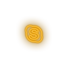 Load image into Gallery viewer, warm_white skype social network brand logo led neon factory