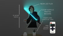 Load image into Gallery viewer, Custom Skywalker wall acrylic print neon