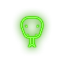 Load image into Gallery viewer, green snake led animal carnivore cartoon fauna snake viper zoo neon factory